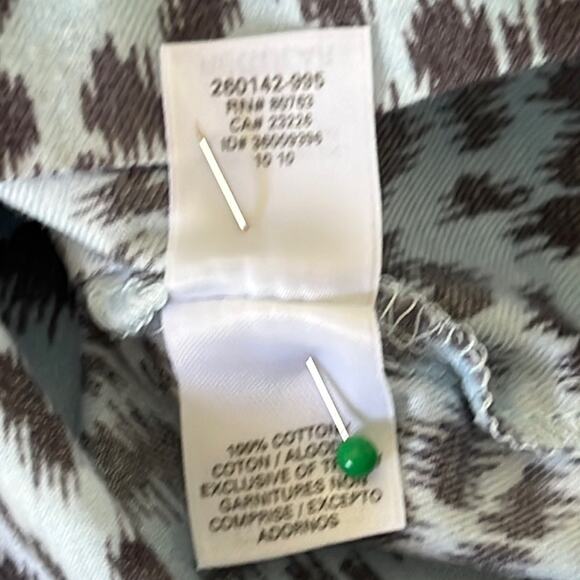 Victoria’s Secret Pajama Top Size M Animal Print Blue Gray Cotton Button Front - Picture 8 of 10